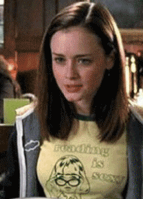 Rory, wearing her 'reading is sexy' t-shirt